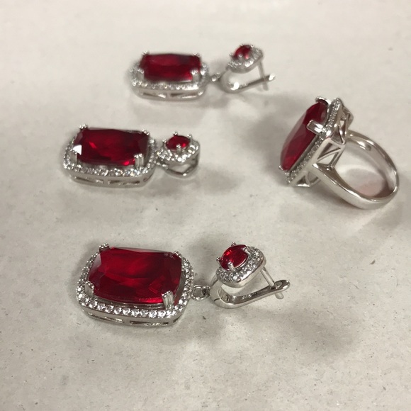 Ruby jewelry set - Picture 3 of 8
